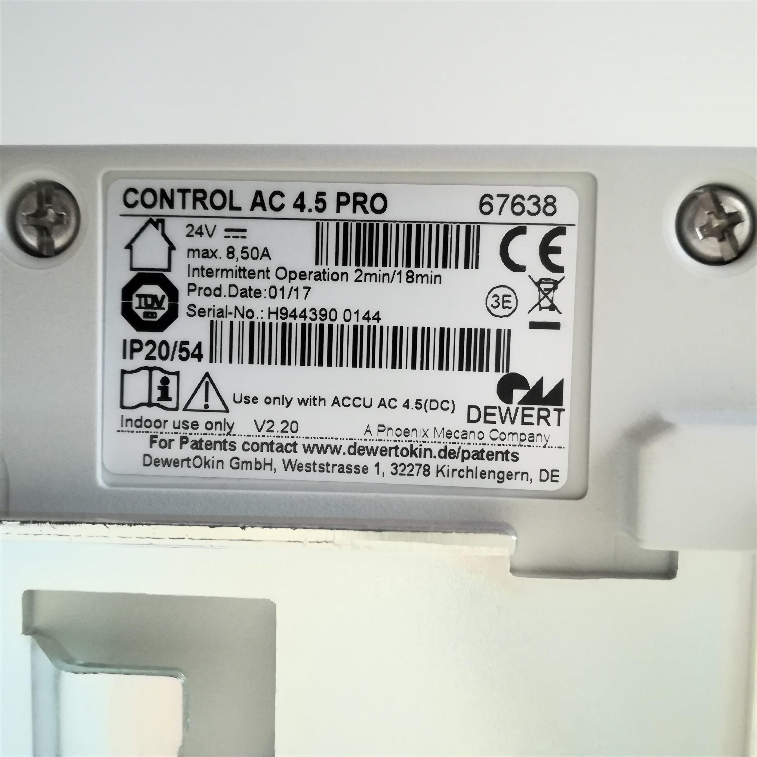 GB Medicali - Centralina CONTROL AC 4.5 PRO 67638 - Dewert