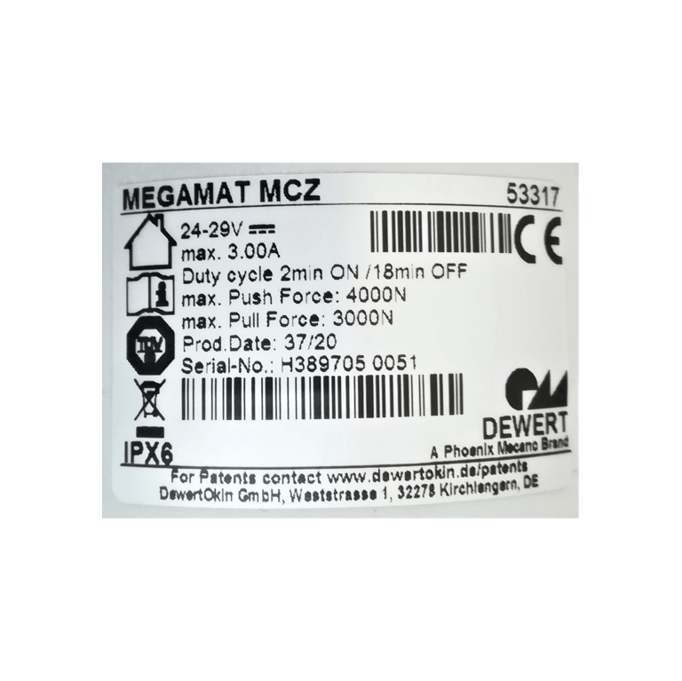 GB Medicali - Attuatore MEGAMAT MCZ 53317