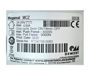 GB Medicali - Attuatore MEGAMAT MCZ 68538