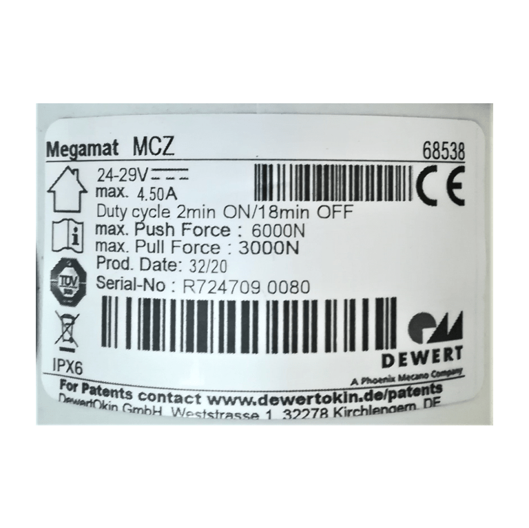 GB Medicali - Attuatore MEGAMAT MCZ 68538
