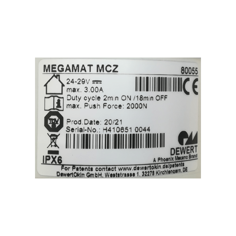 GB Medicali - Attuatore MEGAMAT MCZ 80055