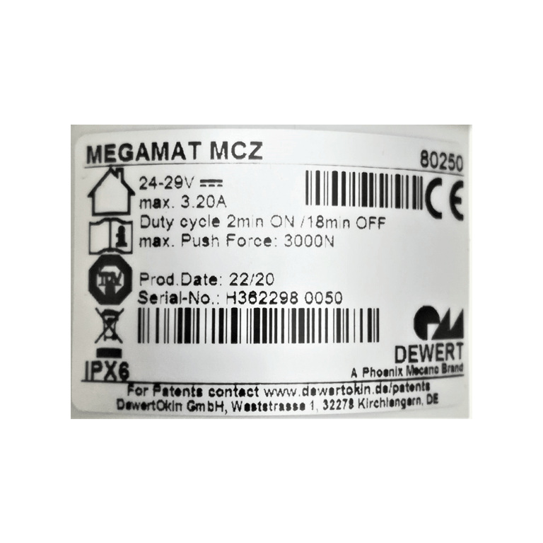 GB Medicali - Attuatore MEGAMAT MCZ 80250