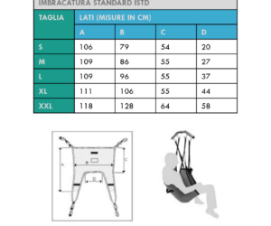 GB Medicali - Imbracatura standard per sollevatore - ISTD