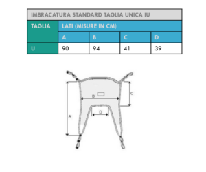 GB Medicali - Imbracatura standard per sollevatore elettrico misura unica - IU