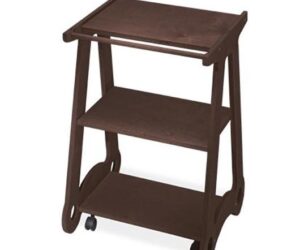 GB Medicali - Carrello legno tre ripiani con porta asciugamani - EB34PLUS
