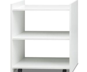 GB Medicali - Carrello scaffale in legno tre ripiani 66 cm - EB37