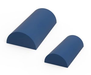 GB Medicali - Cuscino rivestito per fisioterapia e riabilitazione - Semicilindro