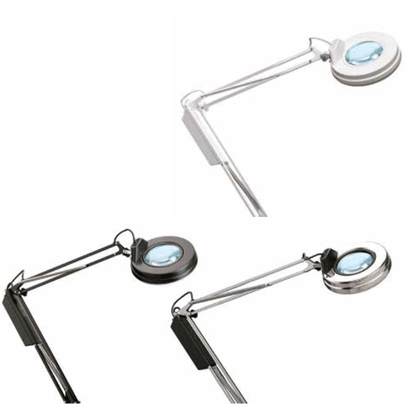 Lampada led con lente d'ingrandimento stativo fisso - GB Medicali