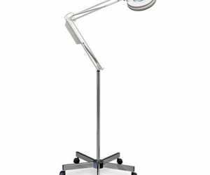 GB Medicali - Lampada led da muro con lente d'ingrandimento stativo fisso