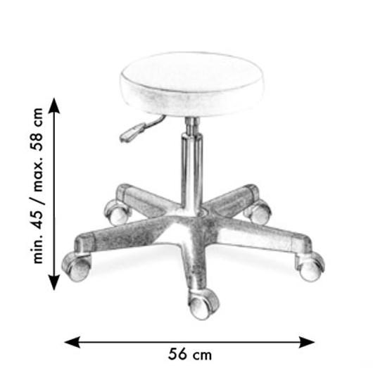 GB Medicali - Sgabello altezza regolabile 45/58 cm - EB20