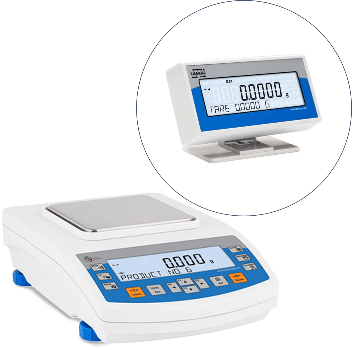 Bilancia di precisione - 2.000 g / 0,01 g - Ø 130 mm - LCD - Protezione dal  vento in vetro