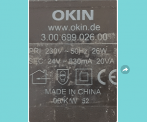 GB Medicali - Caricabatterie Okin 3.00.699.026.00