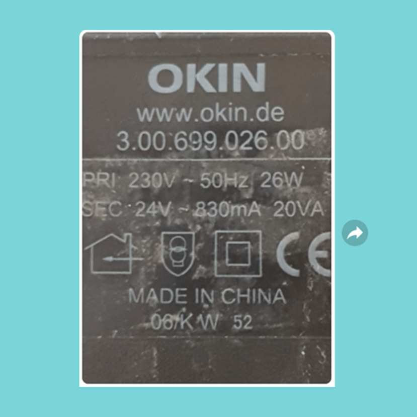 GB Medicali - Caricabatterie Okin 3.00.699.026.00